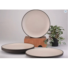 Servewell Buffet Plate Set 2Tone 32 cm - Terraclay + Brown 